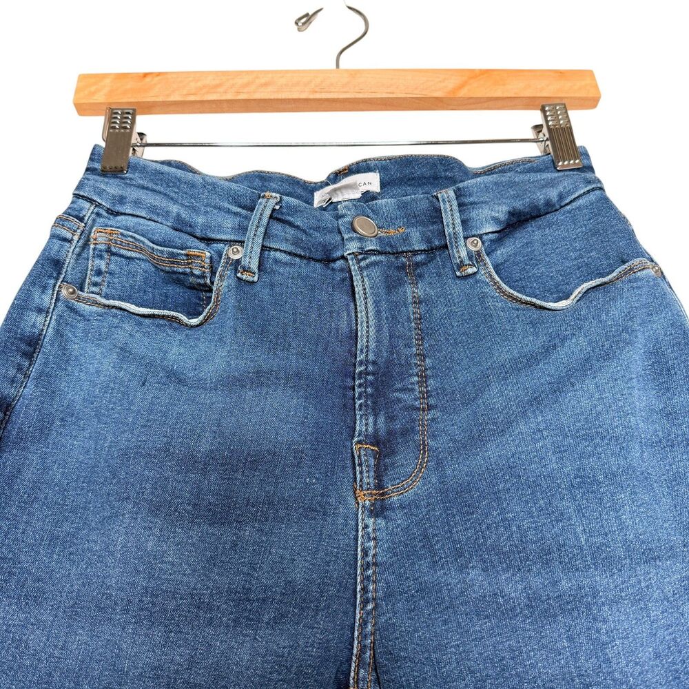Good American Jeans Women’s 6/28 Blue Good Petite Flare Mid Rise Stretch Denim - Picture 10 of 10